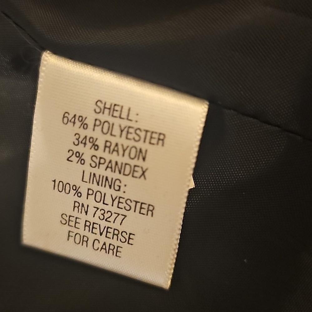 Elle Black Pea Coat with Rose Detail Size S - Picture 12 of 12